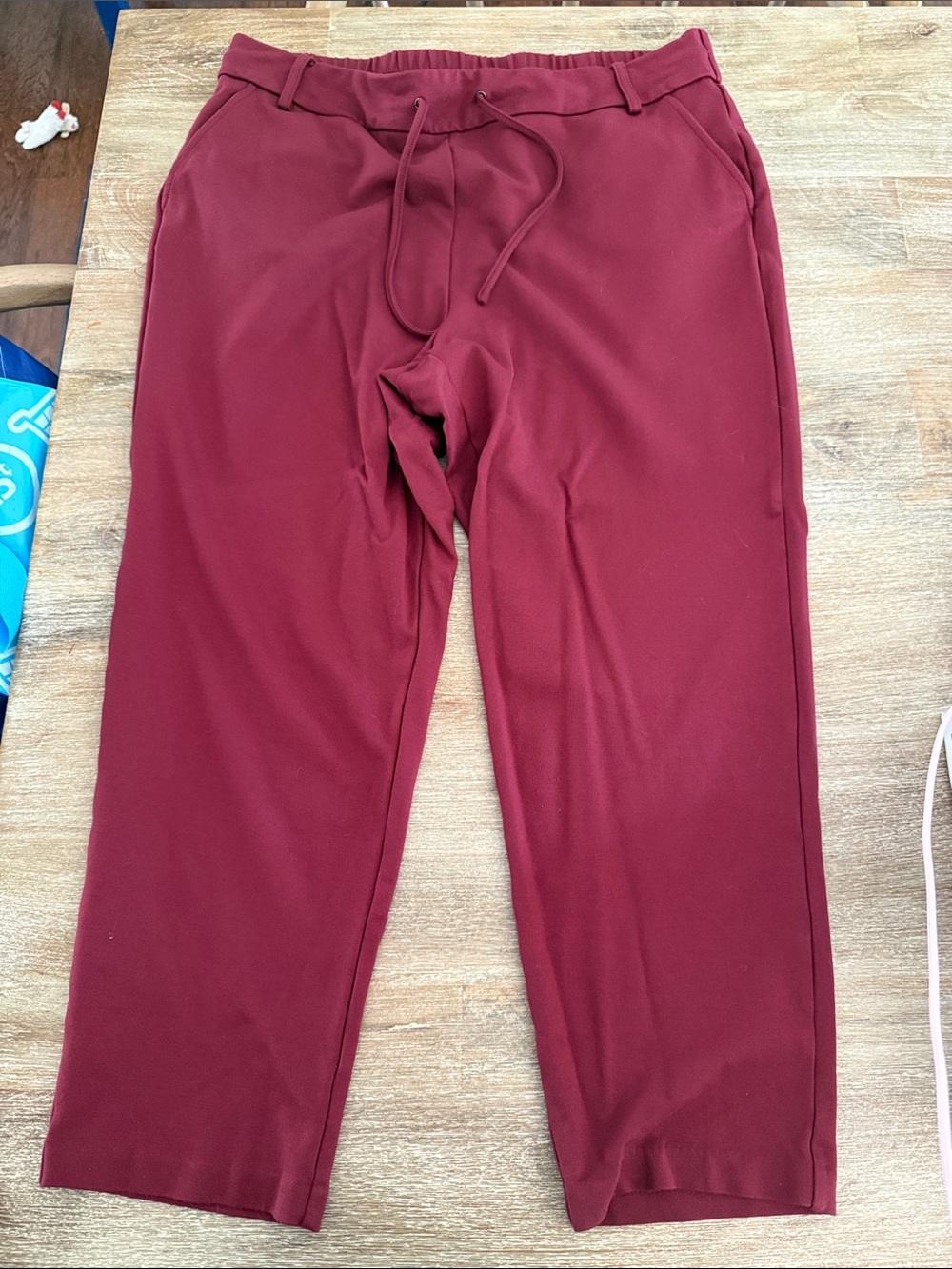 Women’s Burgundy Drawstring Casual Pants